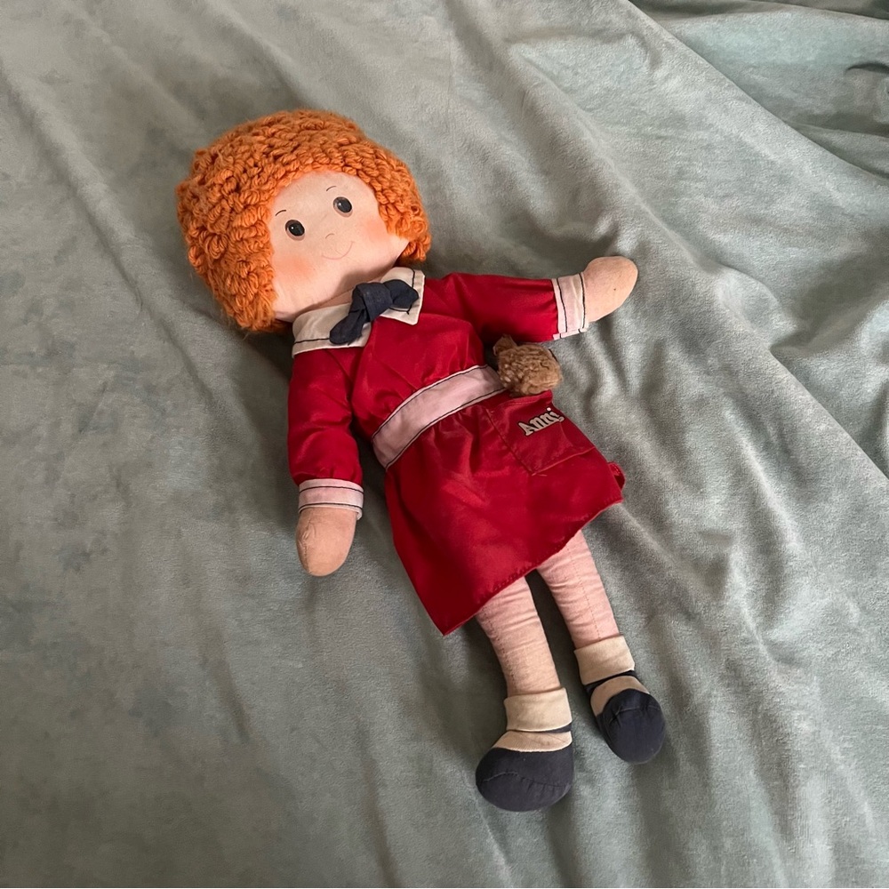 Annie Doll in Red Dress with Orange Hair